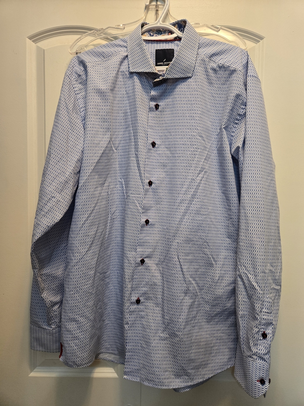 Daniel Hechter Light Blue Patterned Men's Dress Shirt